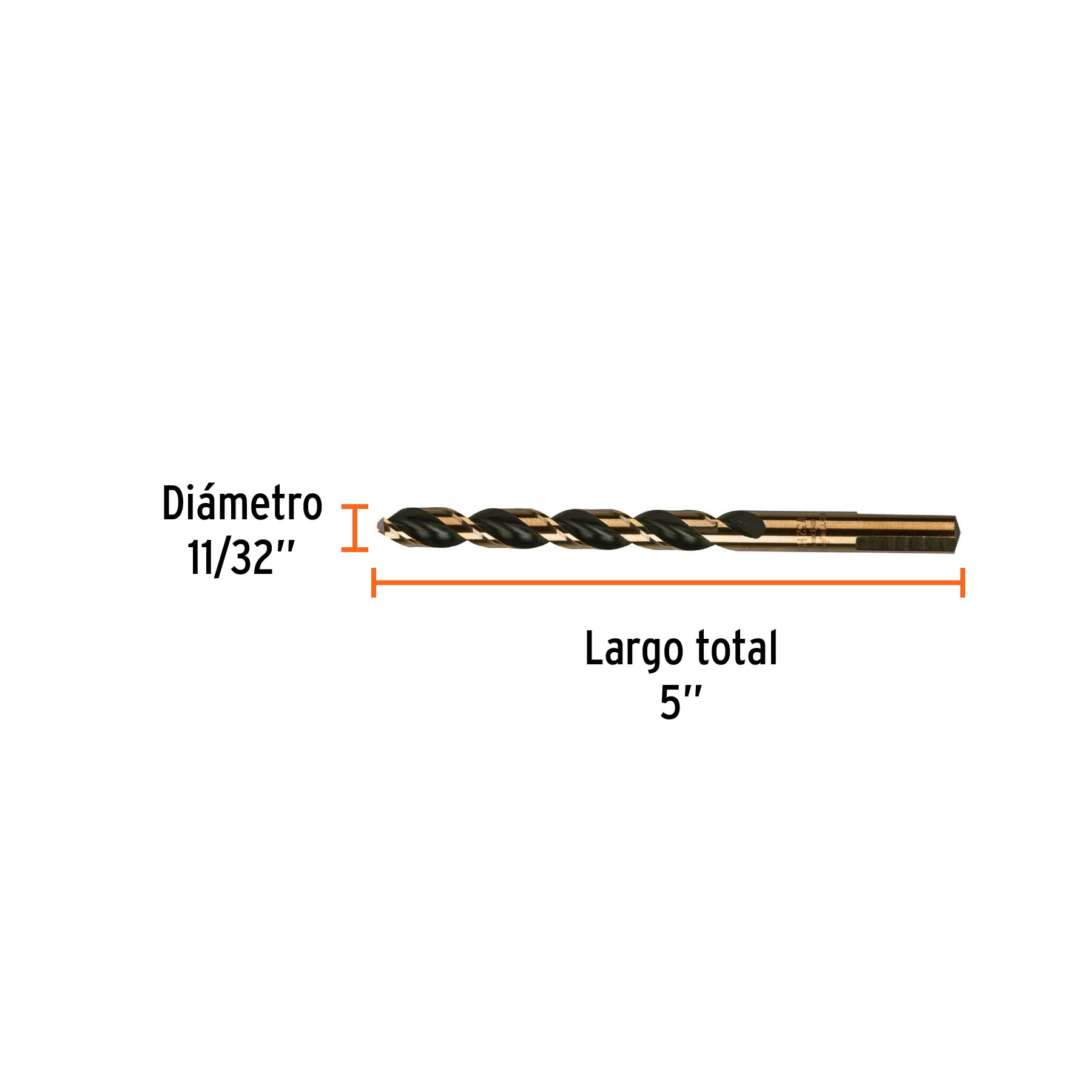 Broca HSS 11/32" Trugold para metal, TRUPER EXPERT