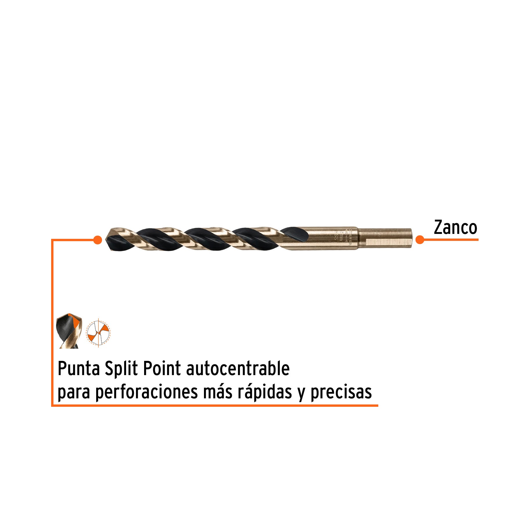 Broca HSS 11.0 mm Trugold para metal, TRUPER EXPERT