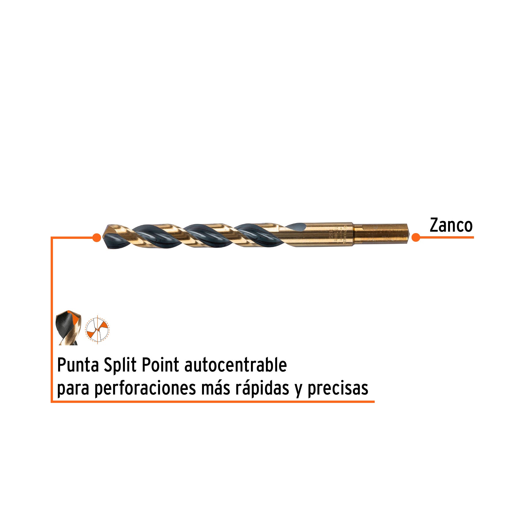 Broca HSS 11.5 mm Trugold para metal, TRUPER EXPERT