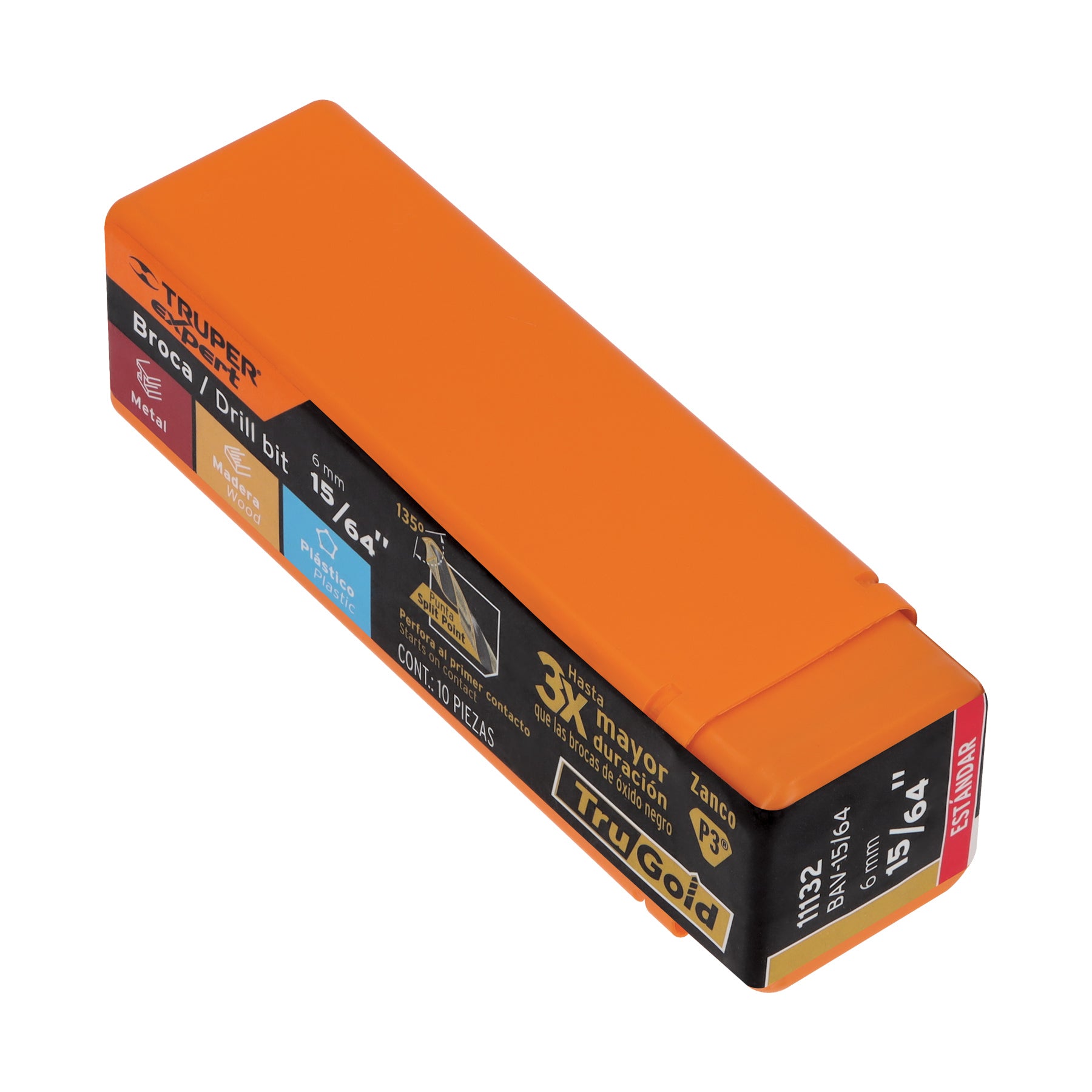 Broca HSS 15/64" Trugold para metal, TRUPER EXPERT