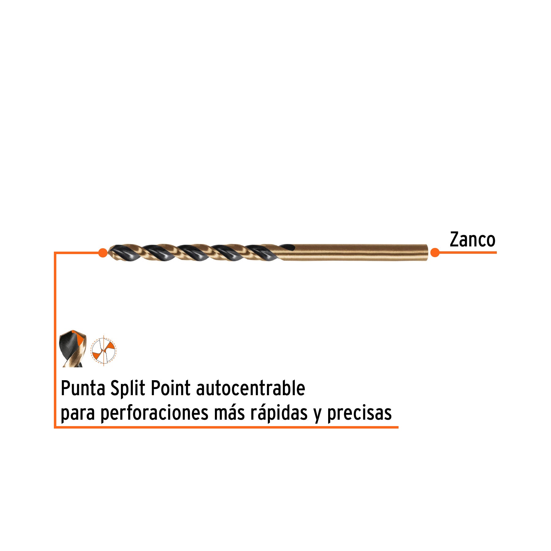 Broca HSS 4.0 mm Trugold para metal, TRUPER EXPERT