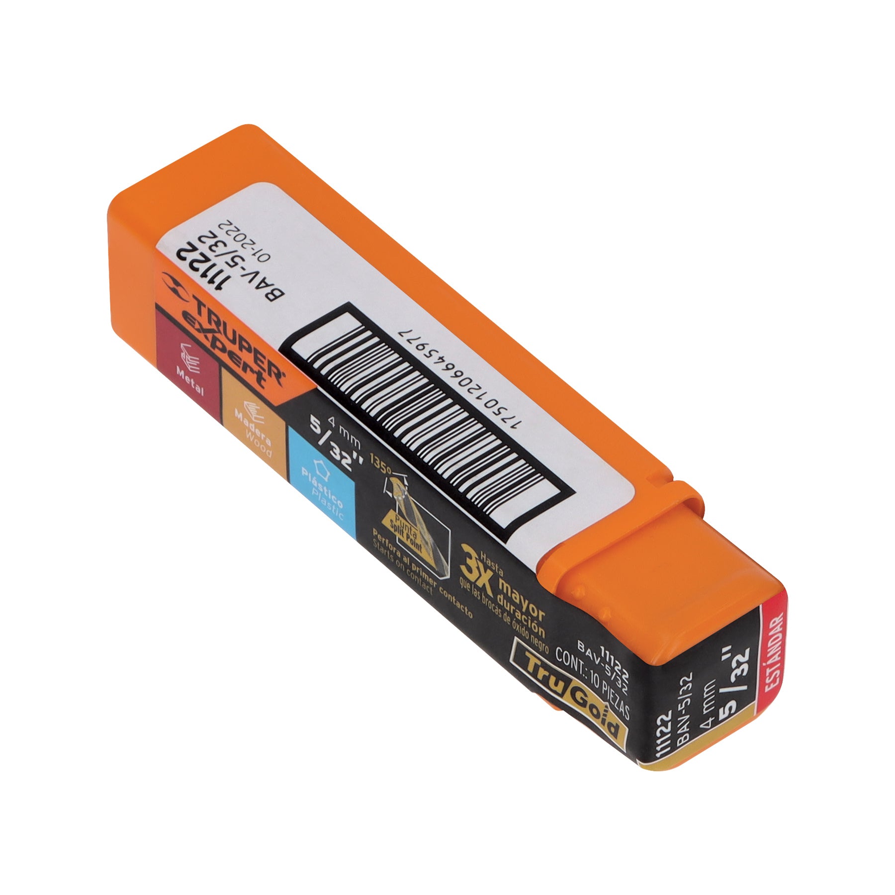 Broca HSS 5/32" Trugold para metal, TRUPER EXPERT
