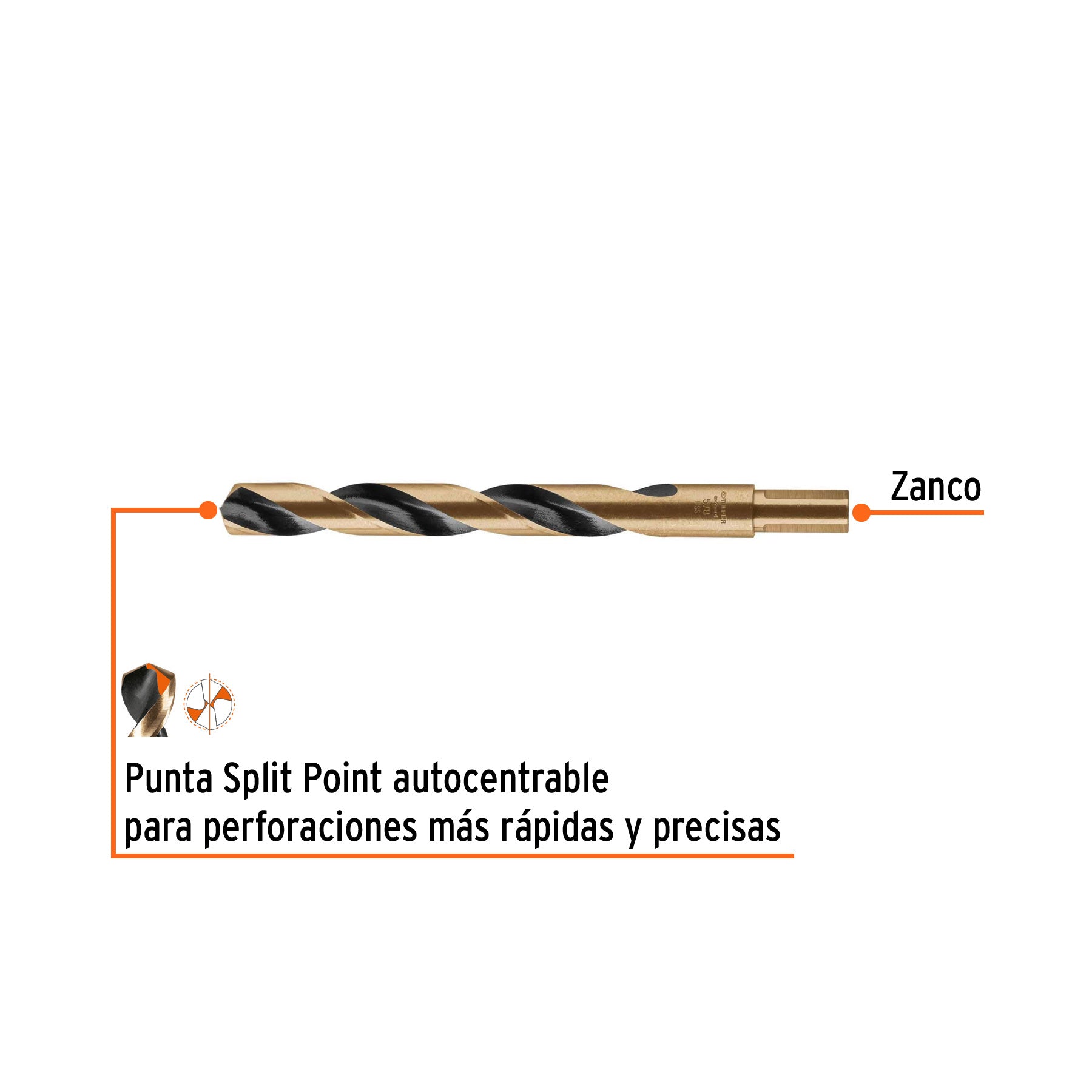 Broca HSS 5/8" Trugold para metal en blíster, EXPERT