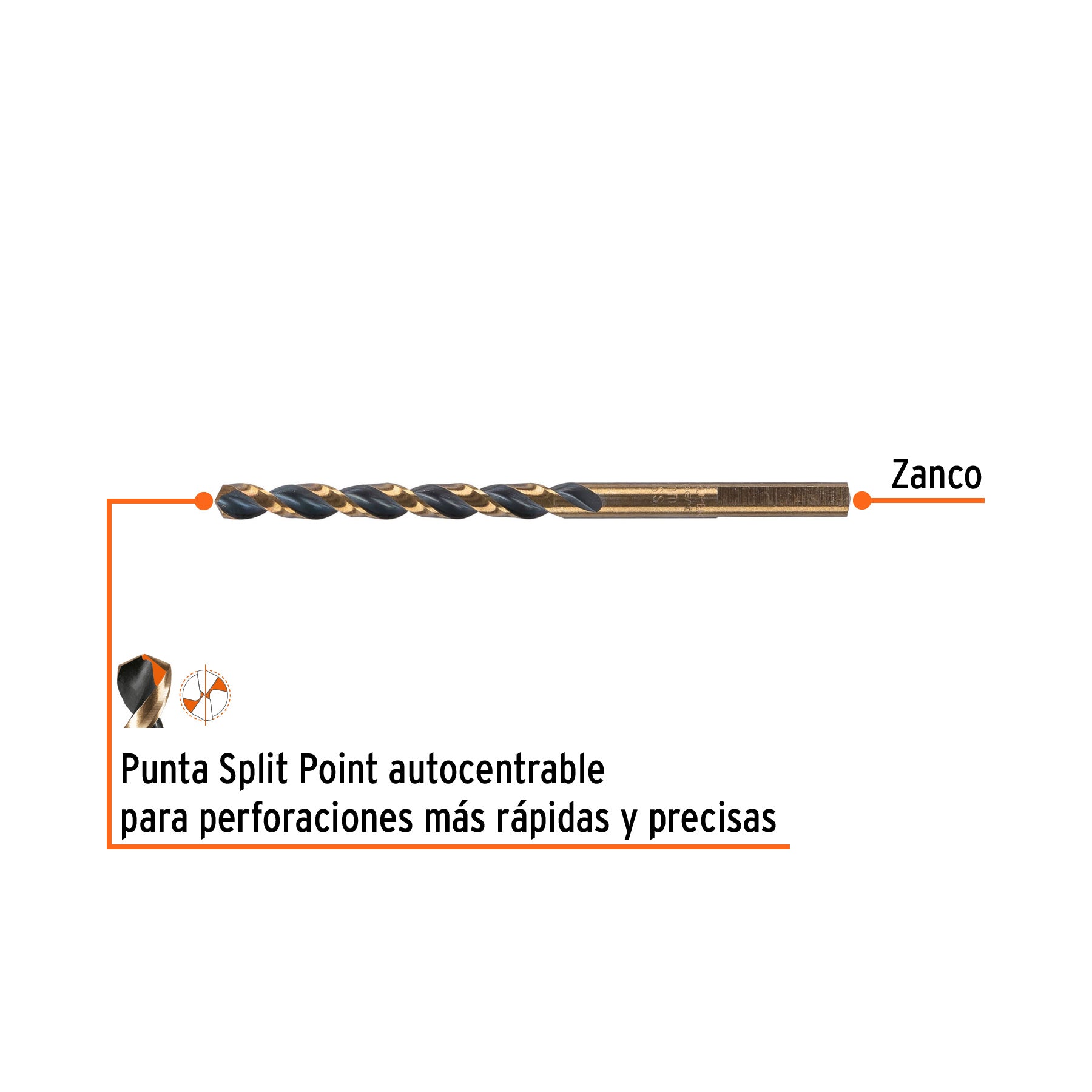Broca HSS 5.0 mm Trugold para metal, TRUPER EXPERT