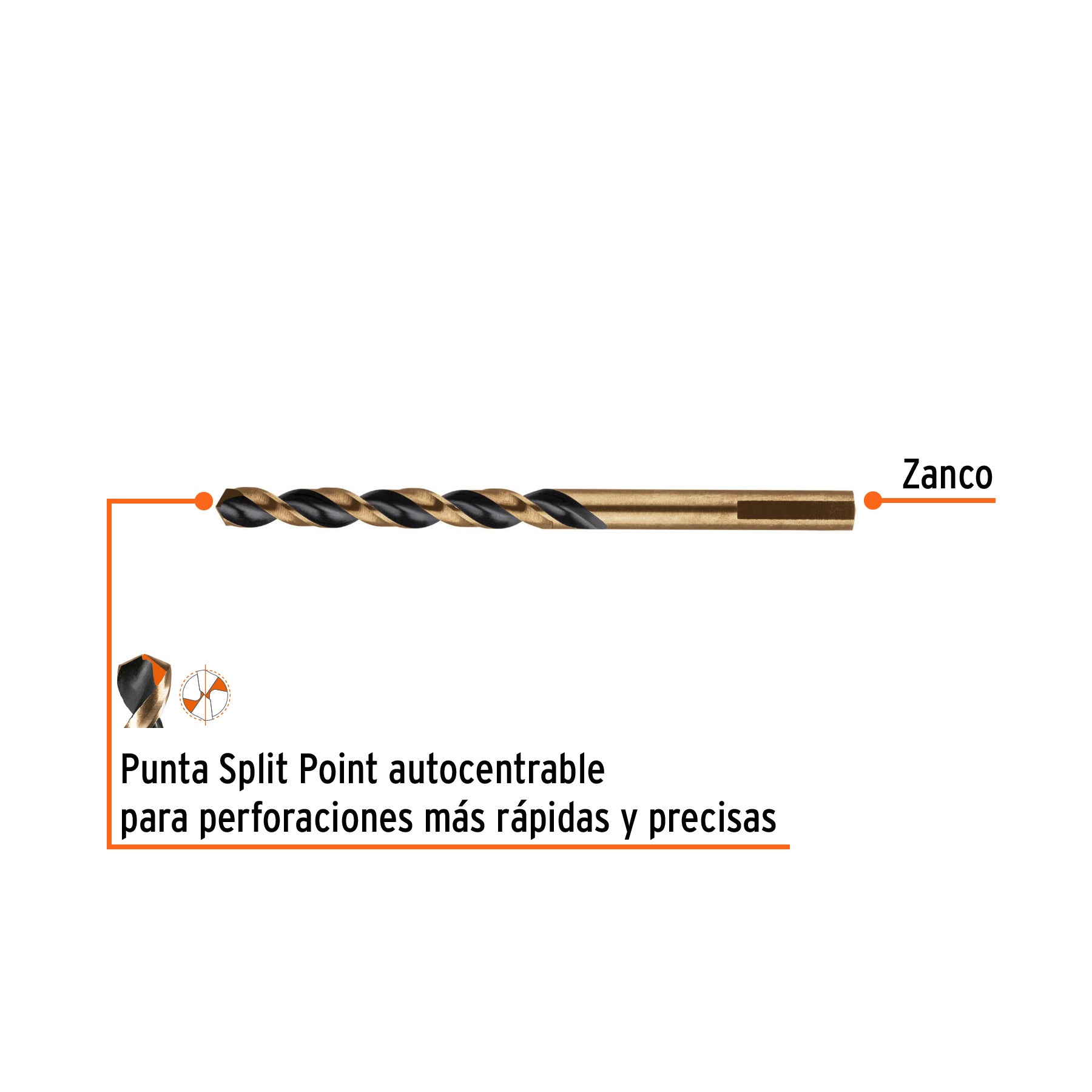 Broca HSS 6.0 mm Trugold para metal, TRUPER EXPERT