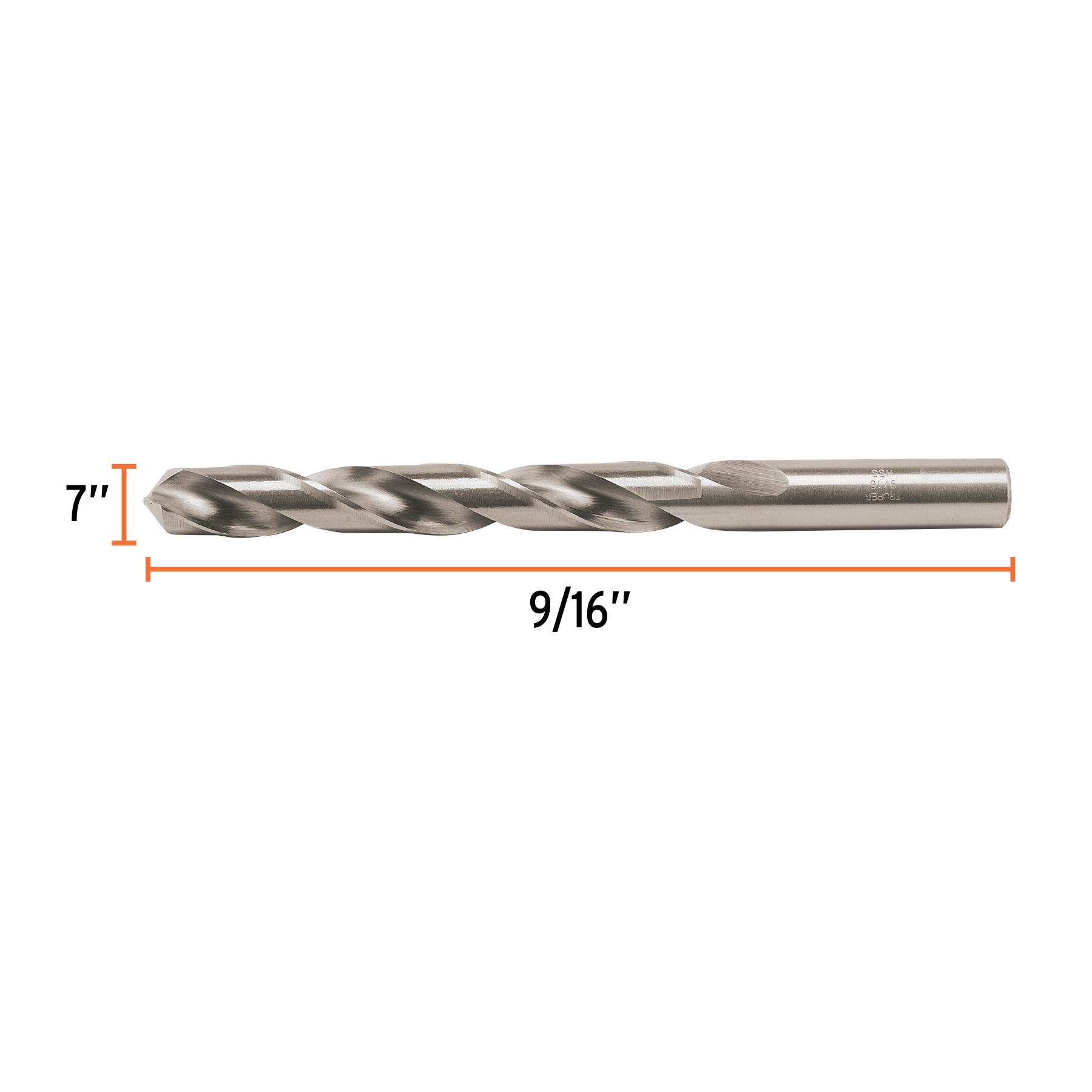 Broca HSS 9/16" Trusilver para metal, TRUPER