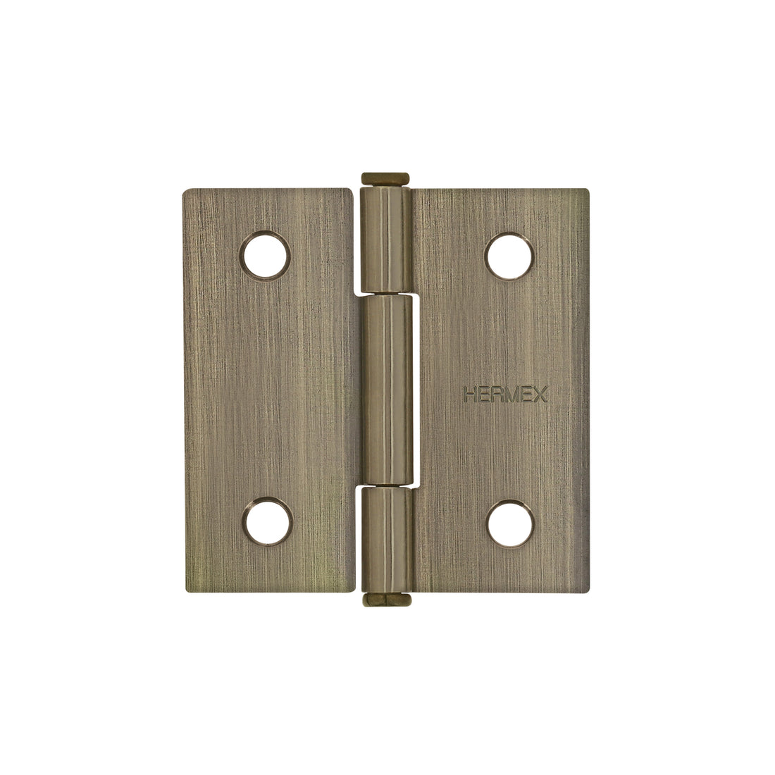 Bisagra cuadrada 2", latón antiguo, cabeza plana, HERMEX