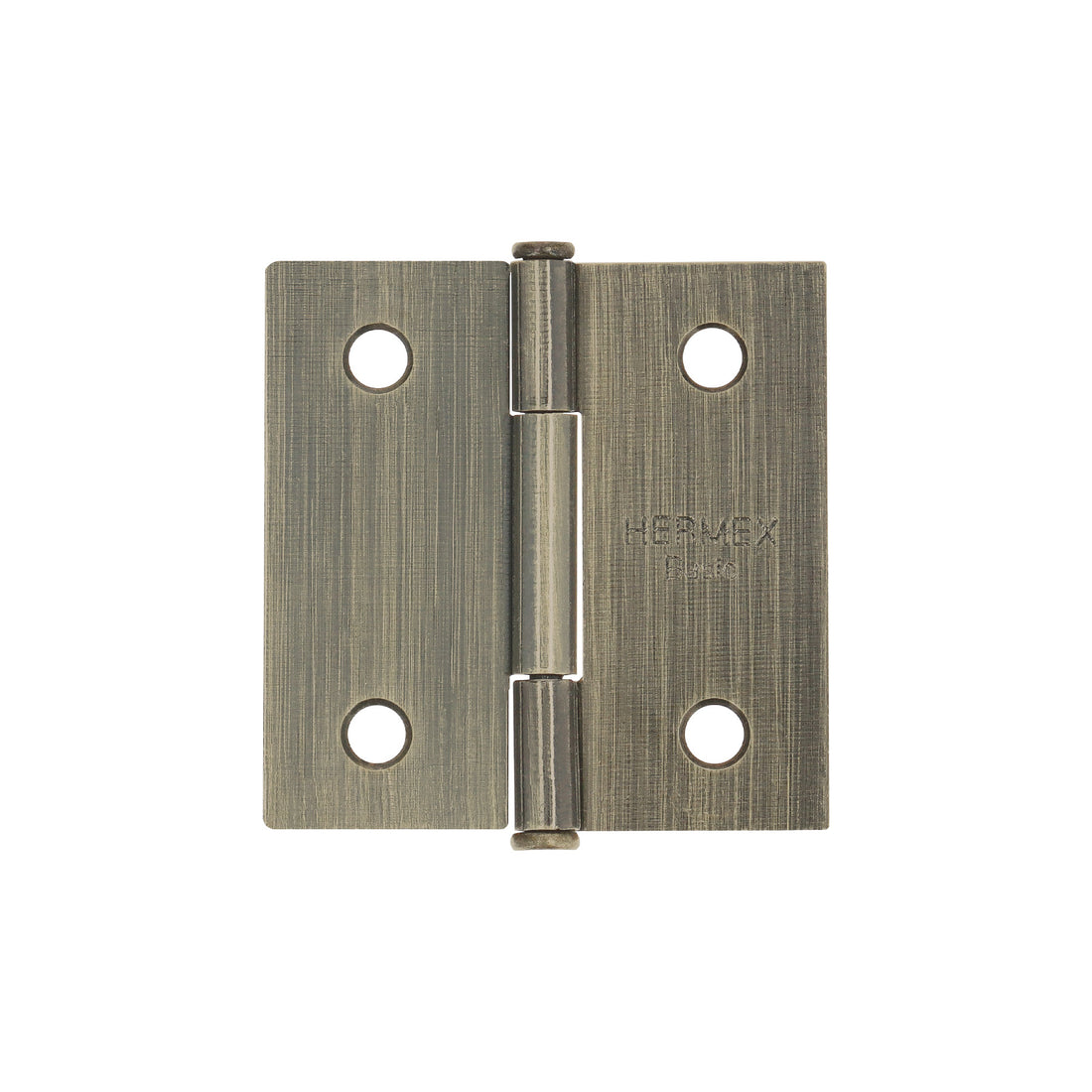 Bisagra cuadrada 2", latón antiguo, cabeza plana, BASIC
