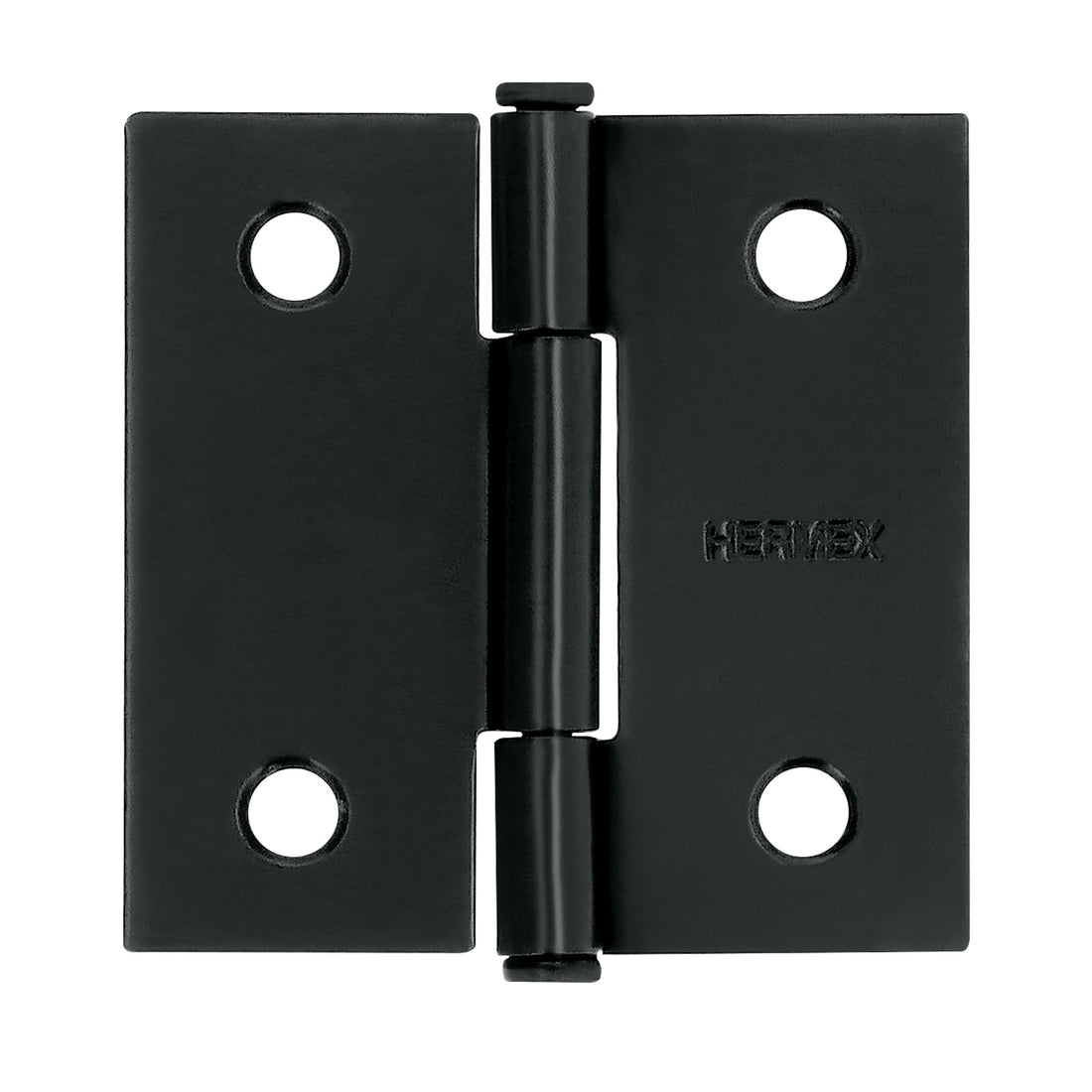 Bisagra cuadrada 2", negro mate, cabeza plana, HERMEX