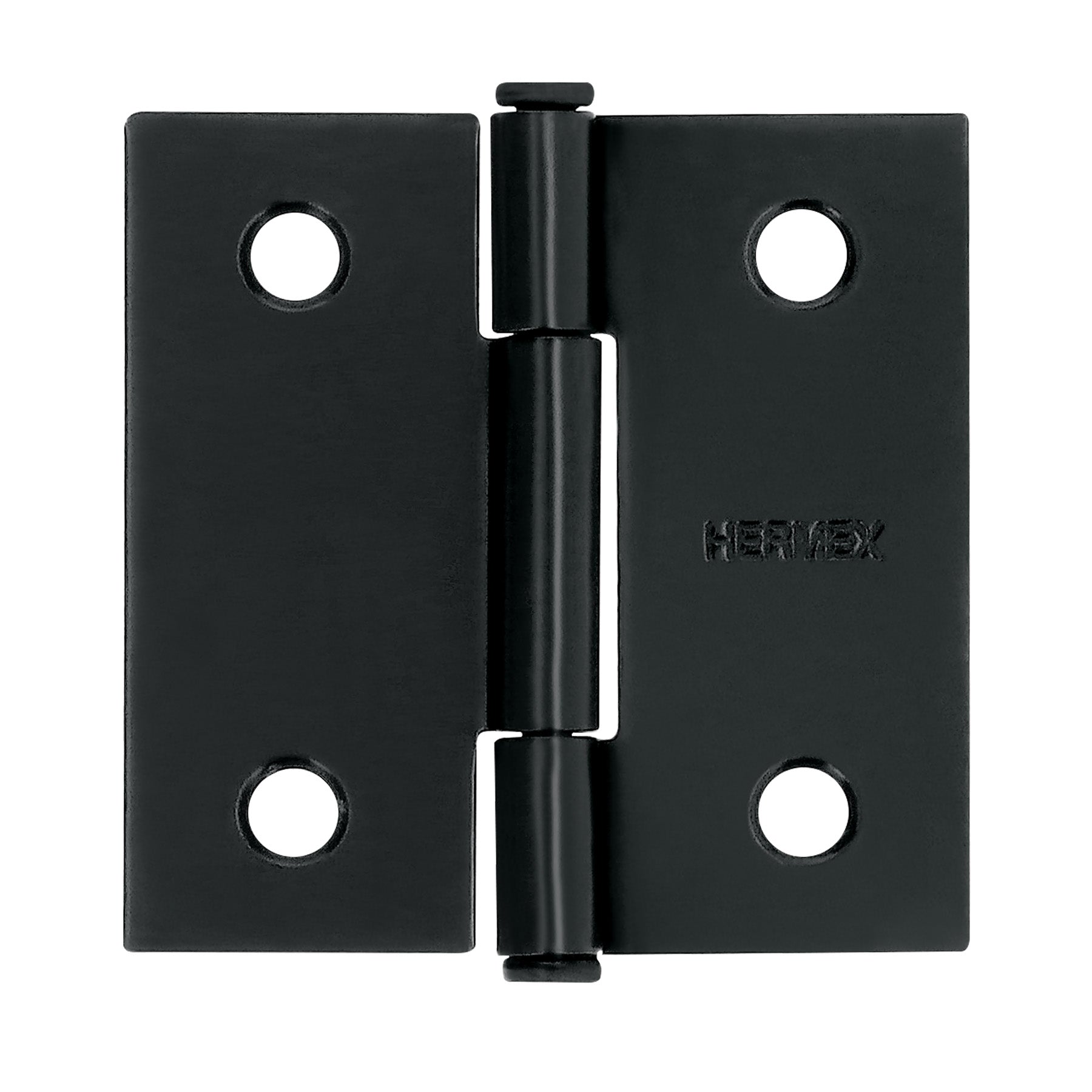 Bisagra cuadrada 2", negro mate, cabeza plana, HERMEX
