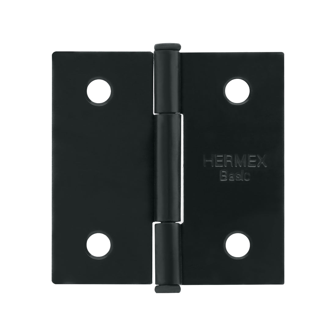 Bisagra cuadrada 2", negro mate, cabeza plana, BASIC