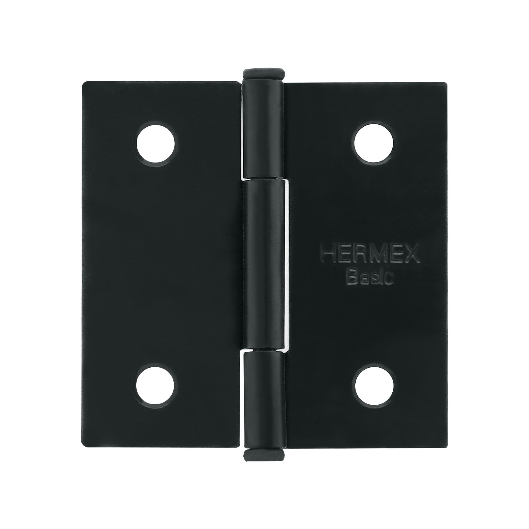 Bisagra cuadrada 2", negro mate, cabeza plana, BASIC
