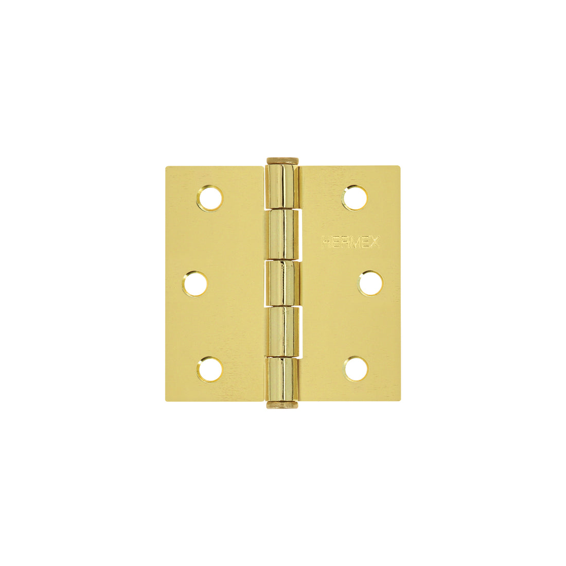 Bisagra cuadrada 2-1/2", latonado, cabeza plana, HERMEX