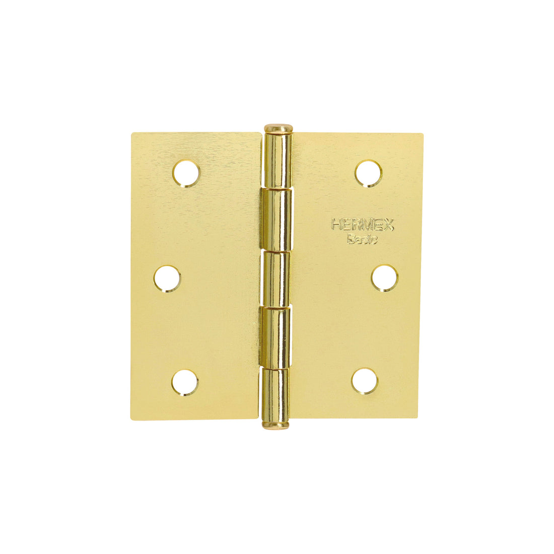 Bisagra cuadrada 2-1/2",latonado, cabeza plana, HERMEX BASIC