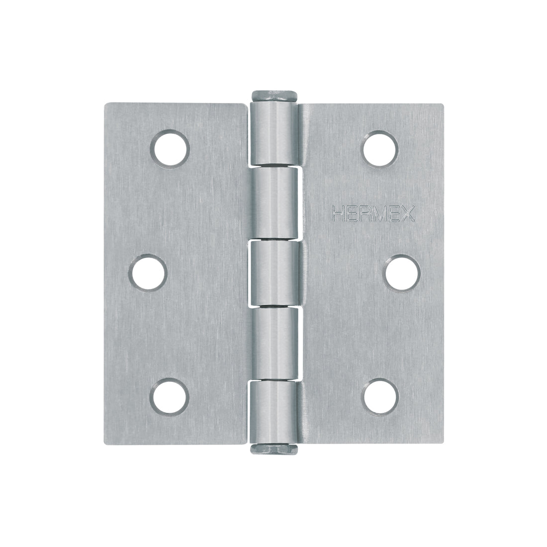 Bisagra cuadrada 2-1/2", satinado, cabeza plana, HERMEX