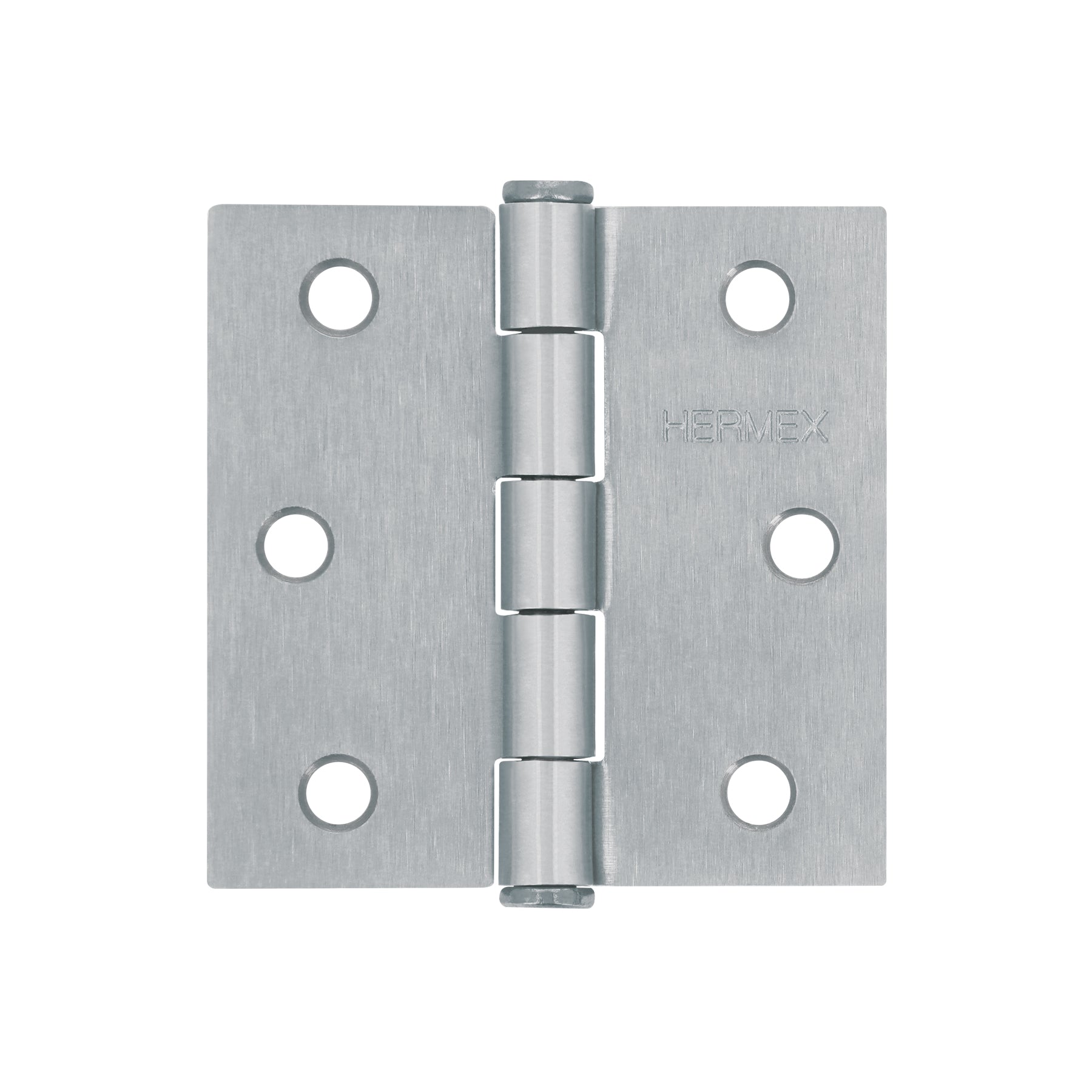 Bisagra cuadrada 2-1/2", satinado, cabeza plana, HERMEX
