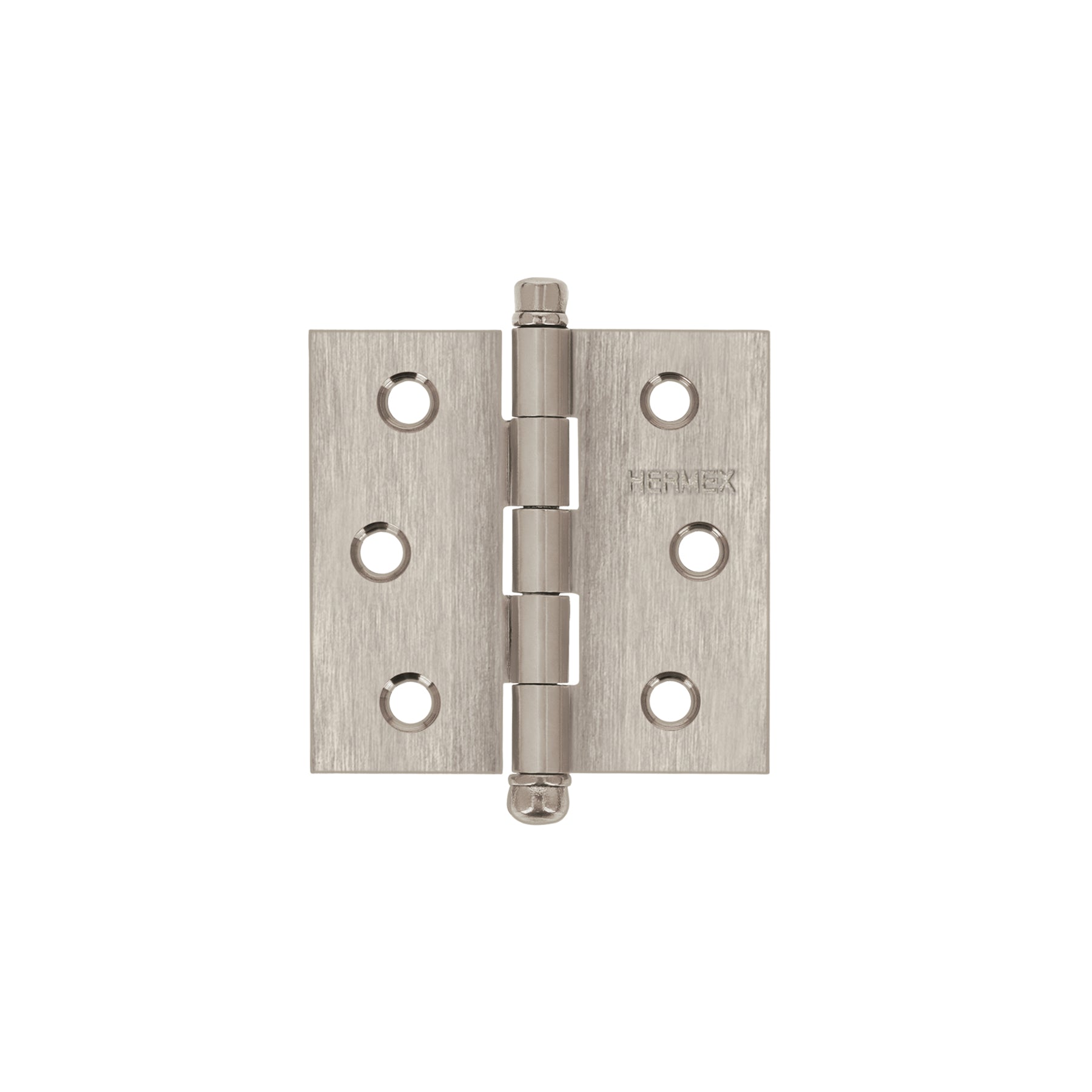 Bisagra cuadrada 2-1/2" acero inox, cabeza redonda, HERMEX