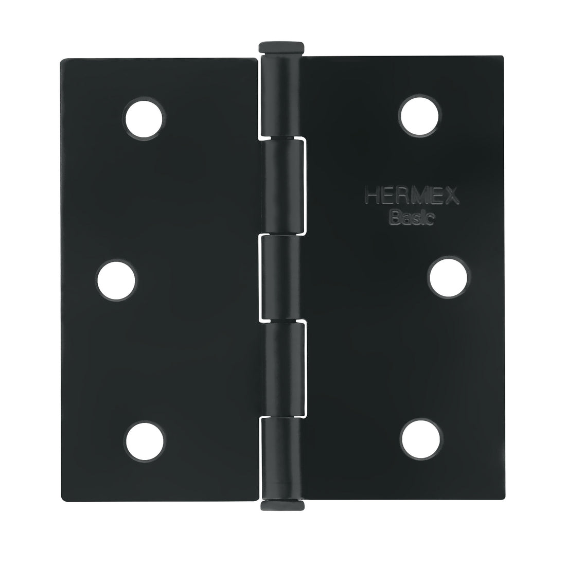 Bisagra cuadrada 2-1/2", negro mate, cabeza plana, BASIC