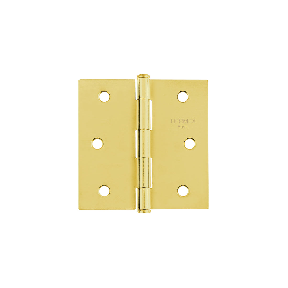 Bisagra cuadrada 3", latonado, cabeza plana, HERMEX BASIC