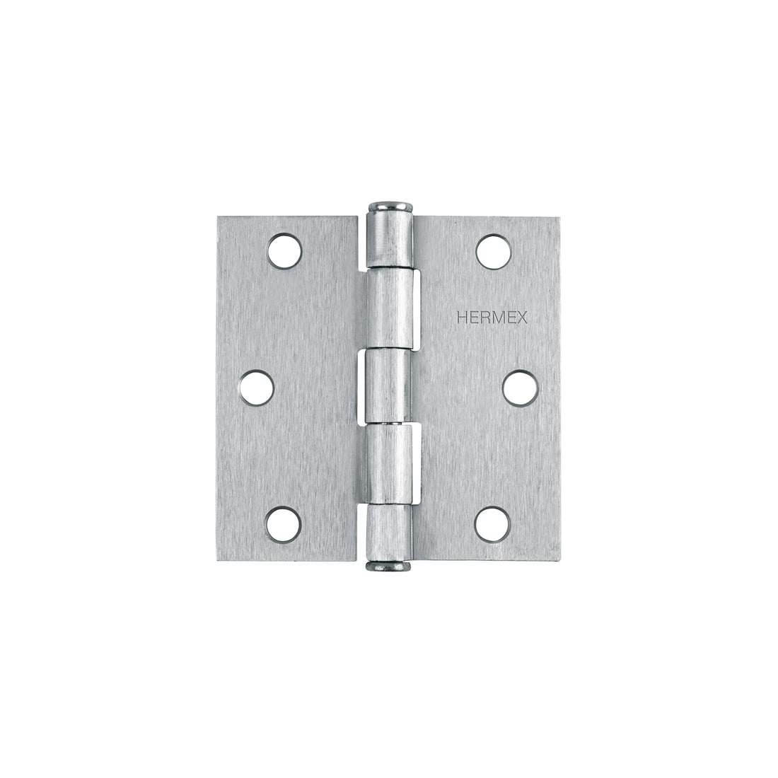 Bisagra cuadrada 3", satinado, cabeza plana, HERMEX