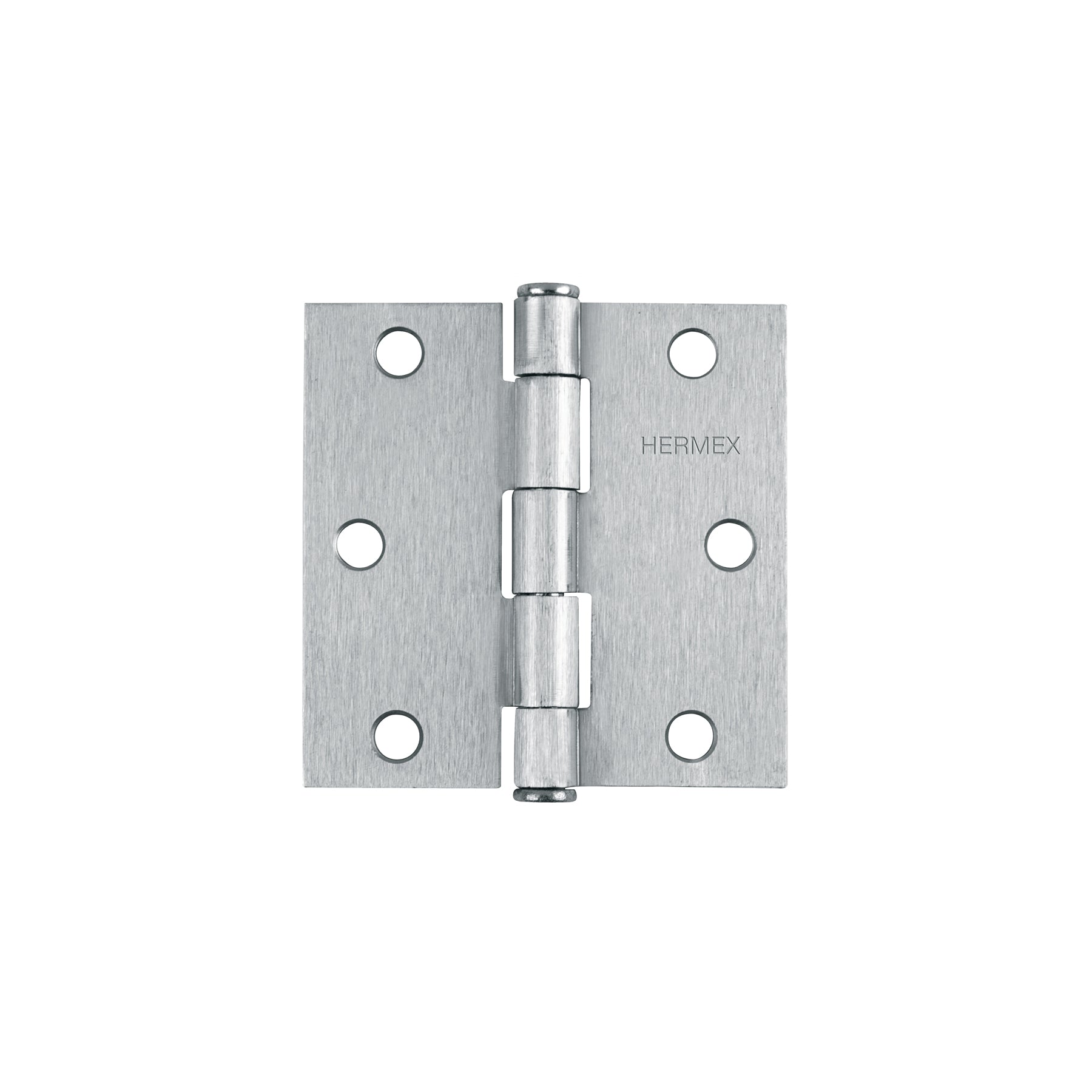 Bisagra cuadrada 3", satinado, cabeza plana, HERMEX