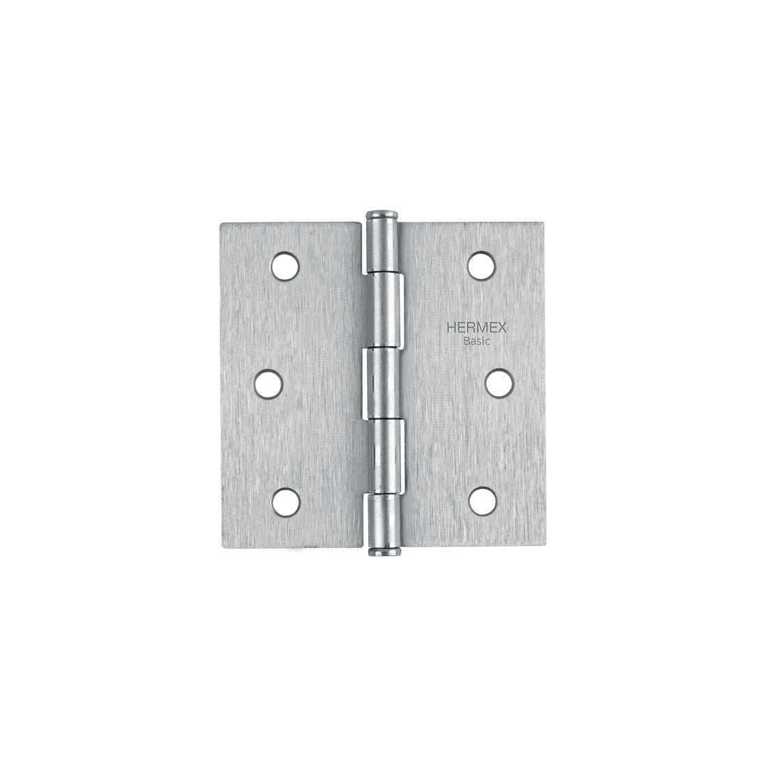 Bisagra cuadrada 3", satinado, cabeza plana, BASIC