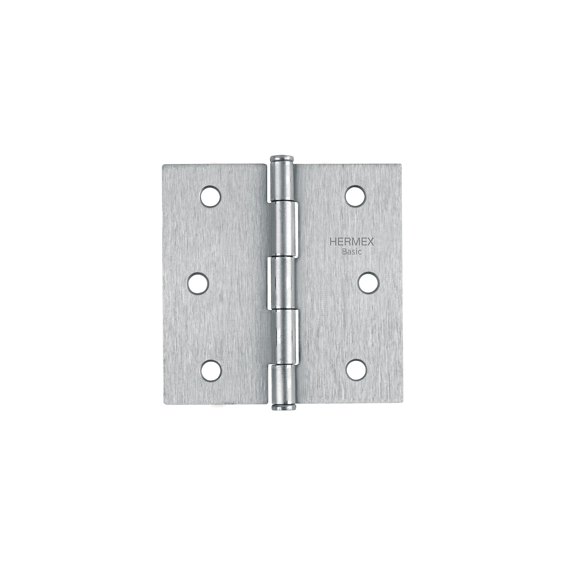 Bisagra cuadrada 3", satinado, cabeza plana, BASIC