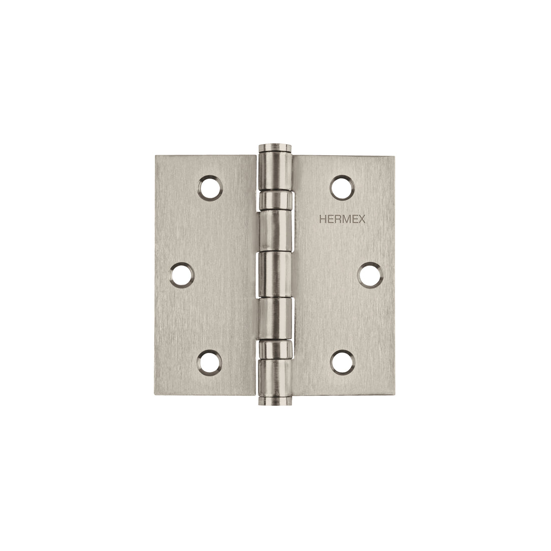 Bisagra cuadrada 3" acero inox, cabeza plana, HERMEX