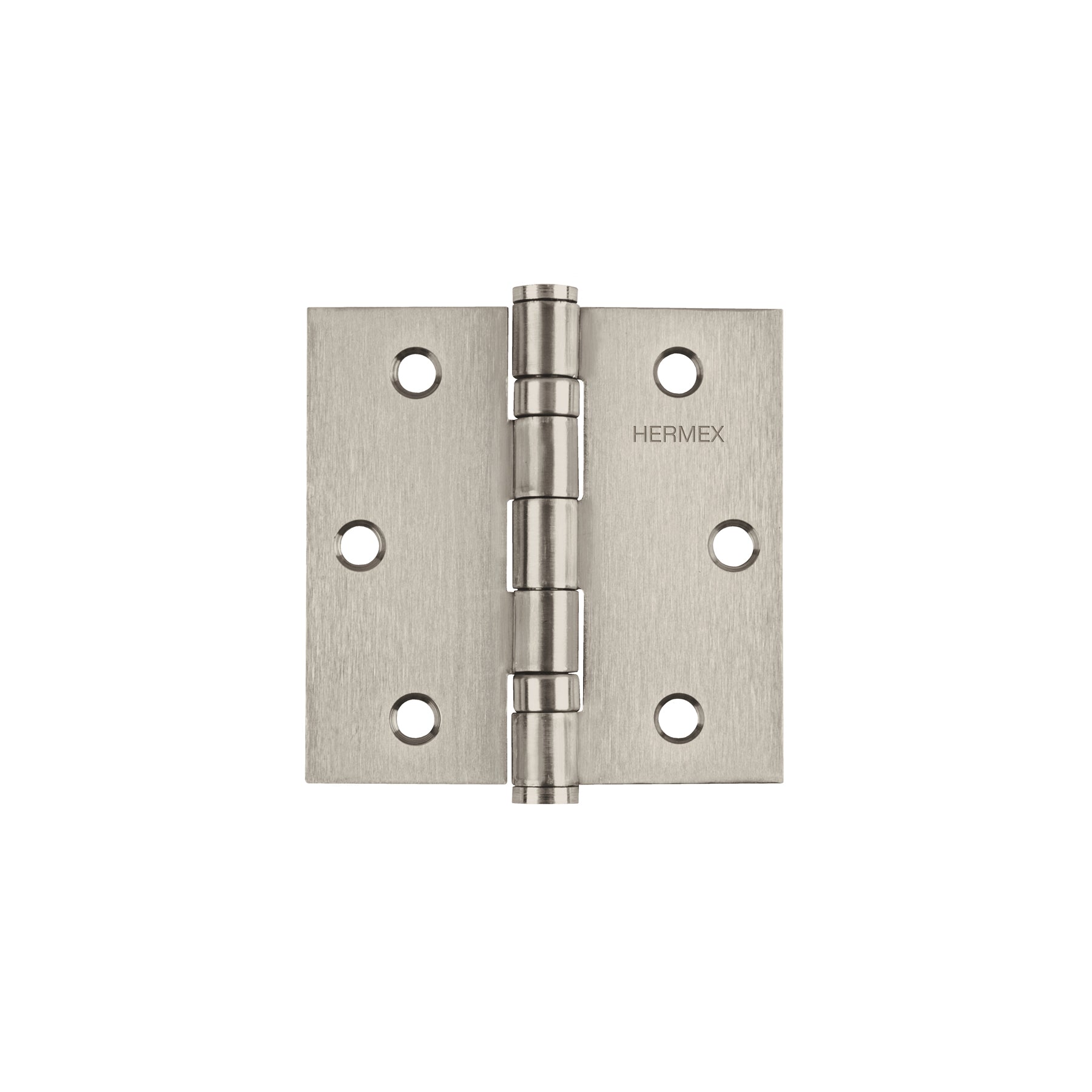 Bisagra cuadrada 3" acero inox, cabeza plana, HERMEX