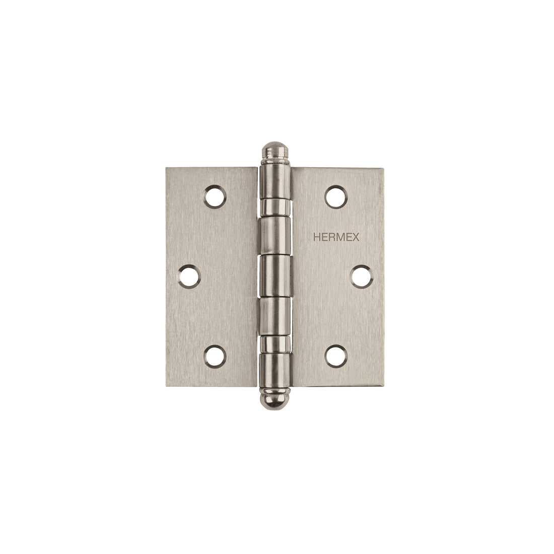 Bisagra cuadrada 3" acero inox, cabeza redonda, HERMEX