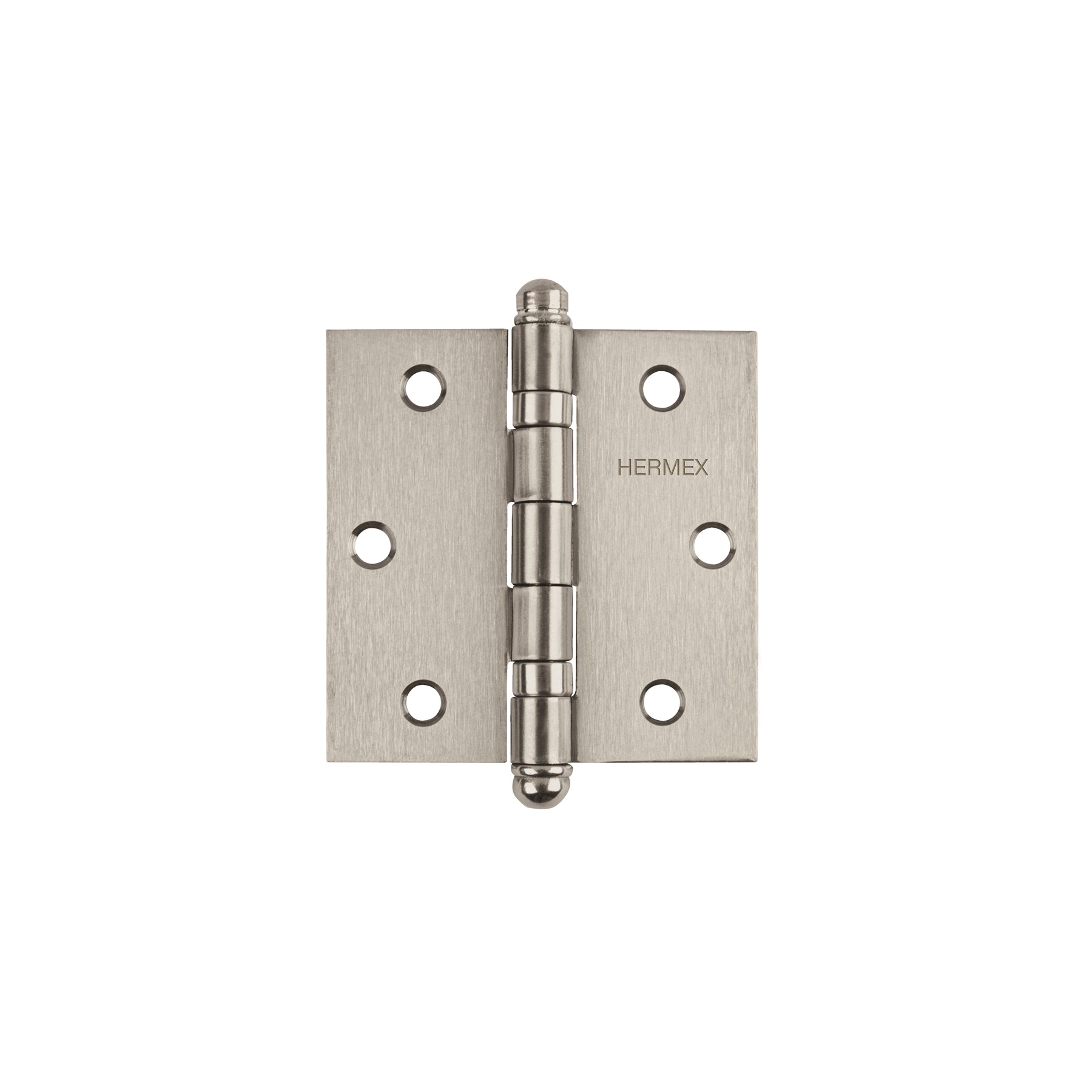 Bisagra cuadrada 3" acero inox, cabeza redonda, HERMEX