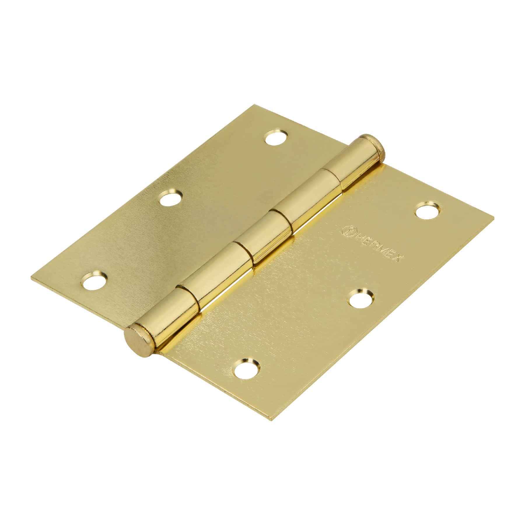 Bolsa c/2 bisagras cuadradas 3-1/2",latonado, HERMEX BASIC