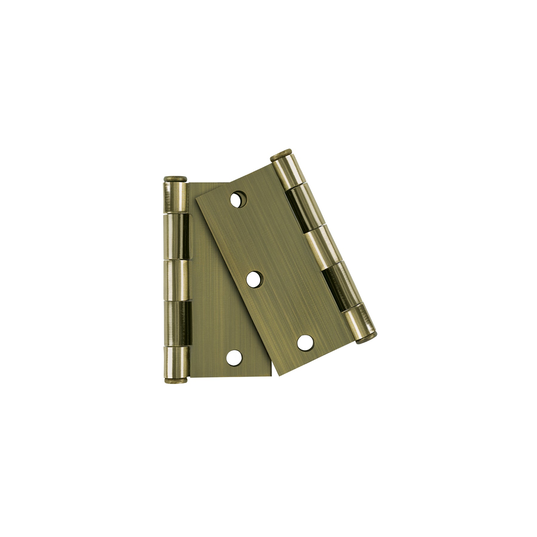 Bolsa 2 bisagras cuadradas 3-1/2"latón antiguo, cabeza plana