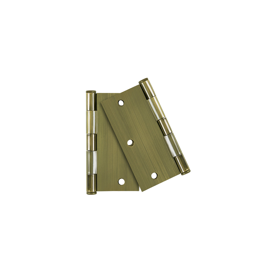 Bolsa c/2 bisagras cuadradas 3-1/2", plana, latón ant, BASIC