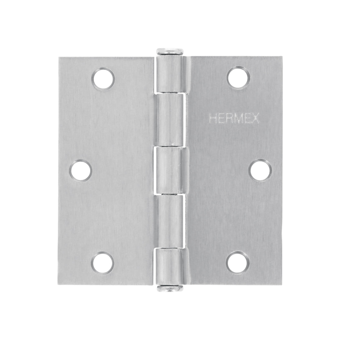 Bisagra cuadrada 3-1/2", satinado, cabeza plana, HERMEX
