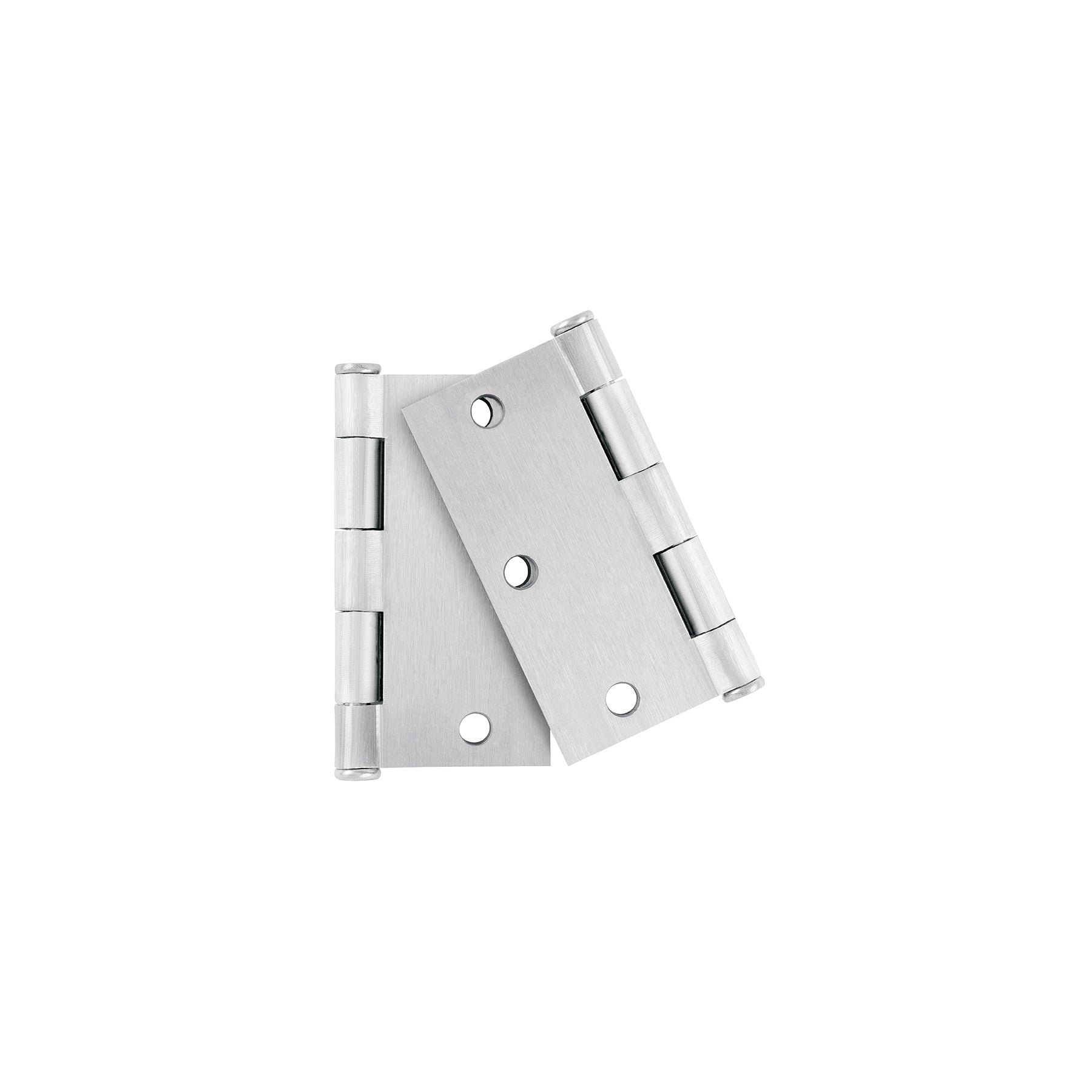 Bolsa 2 bisagras cuadradas 3-1/2" satinado, cabeza plana