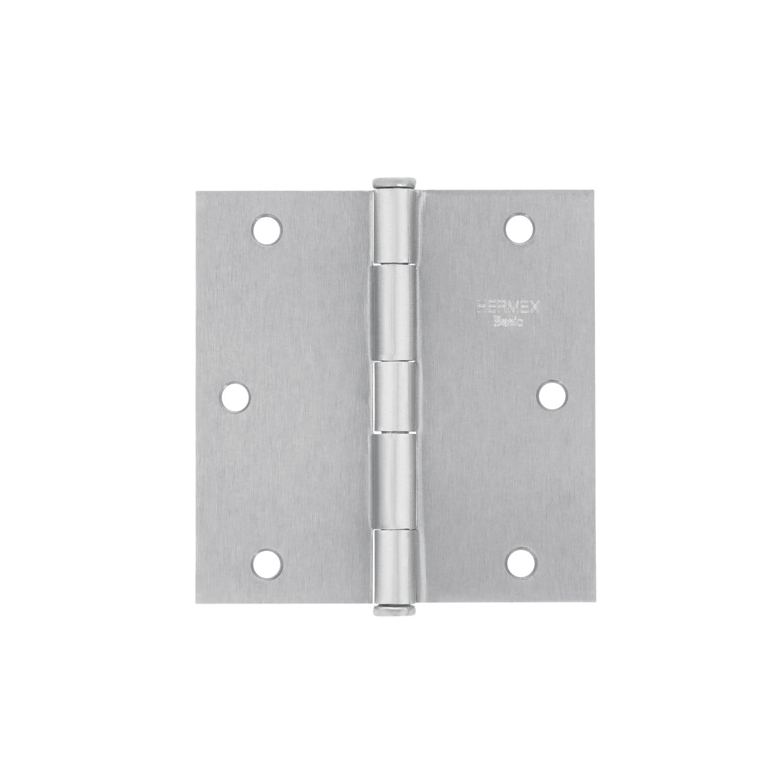 Bisagra cuadrada 3-1/2", satinado, cabeza plana, BASIC