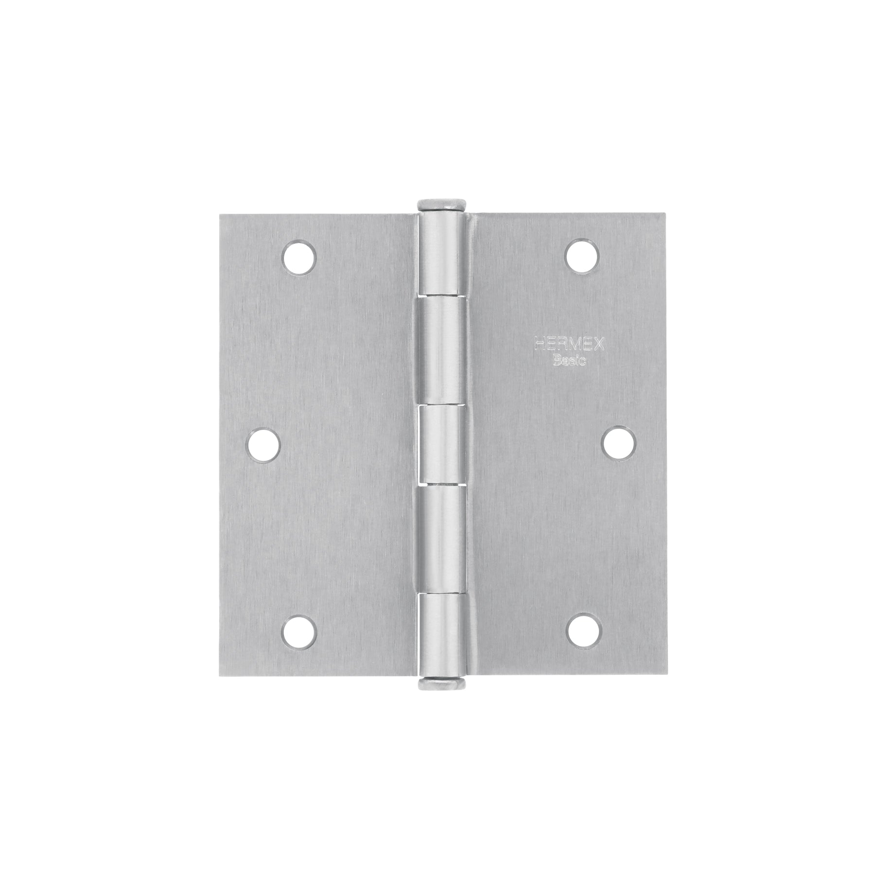 Bisagra cuadrada 3-1/2", satinado, cabeza plana, BASIC