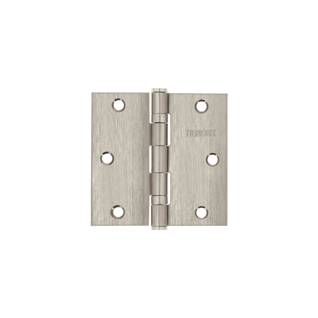 Bisagra cuadrada 3-1/2" acero inox, cabeza plana, HERMEX