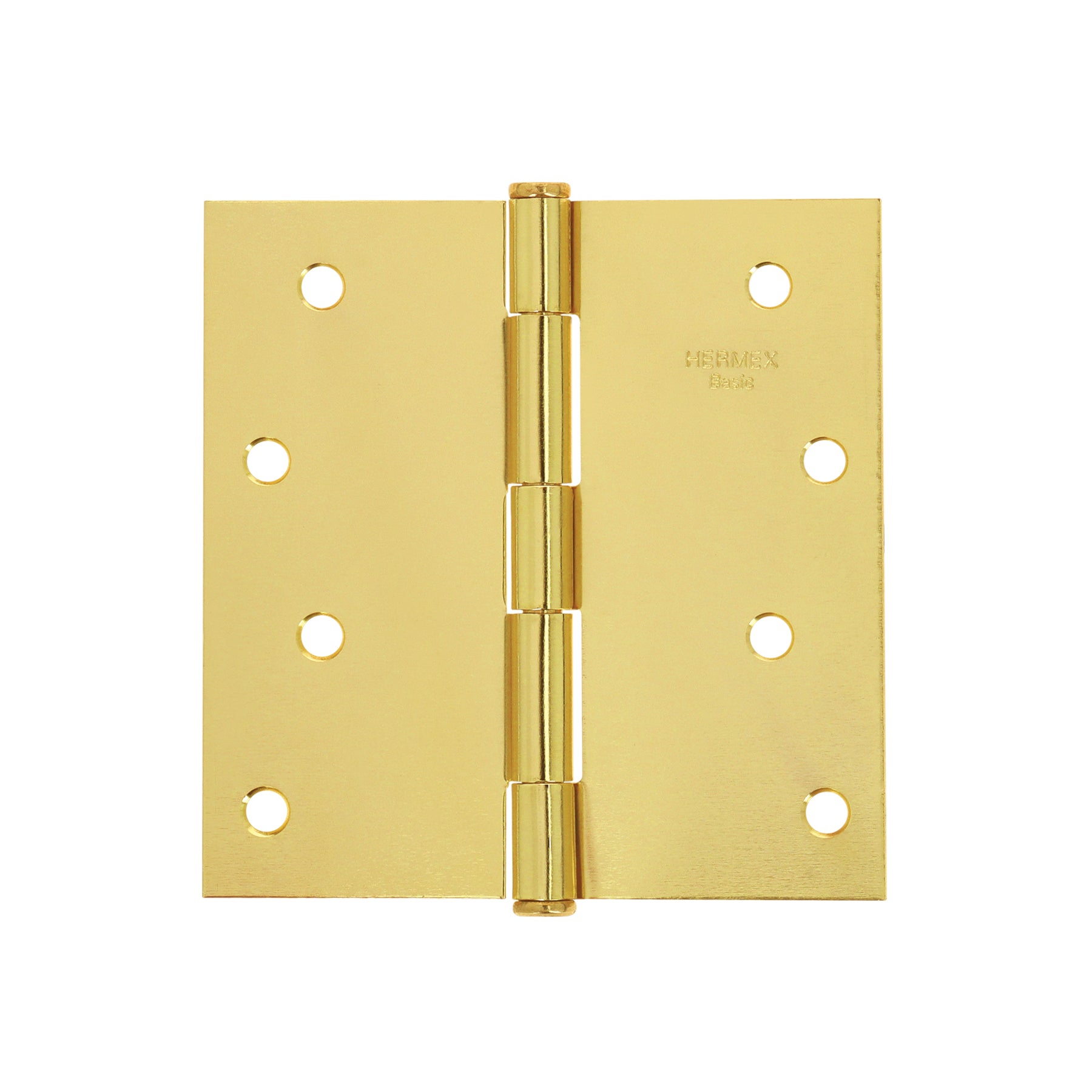 Bisagra cuadrada, 4",latonado, cabeza plana, HERMEX BASIC