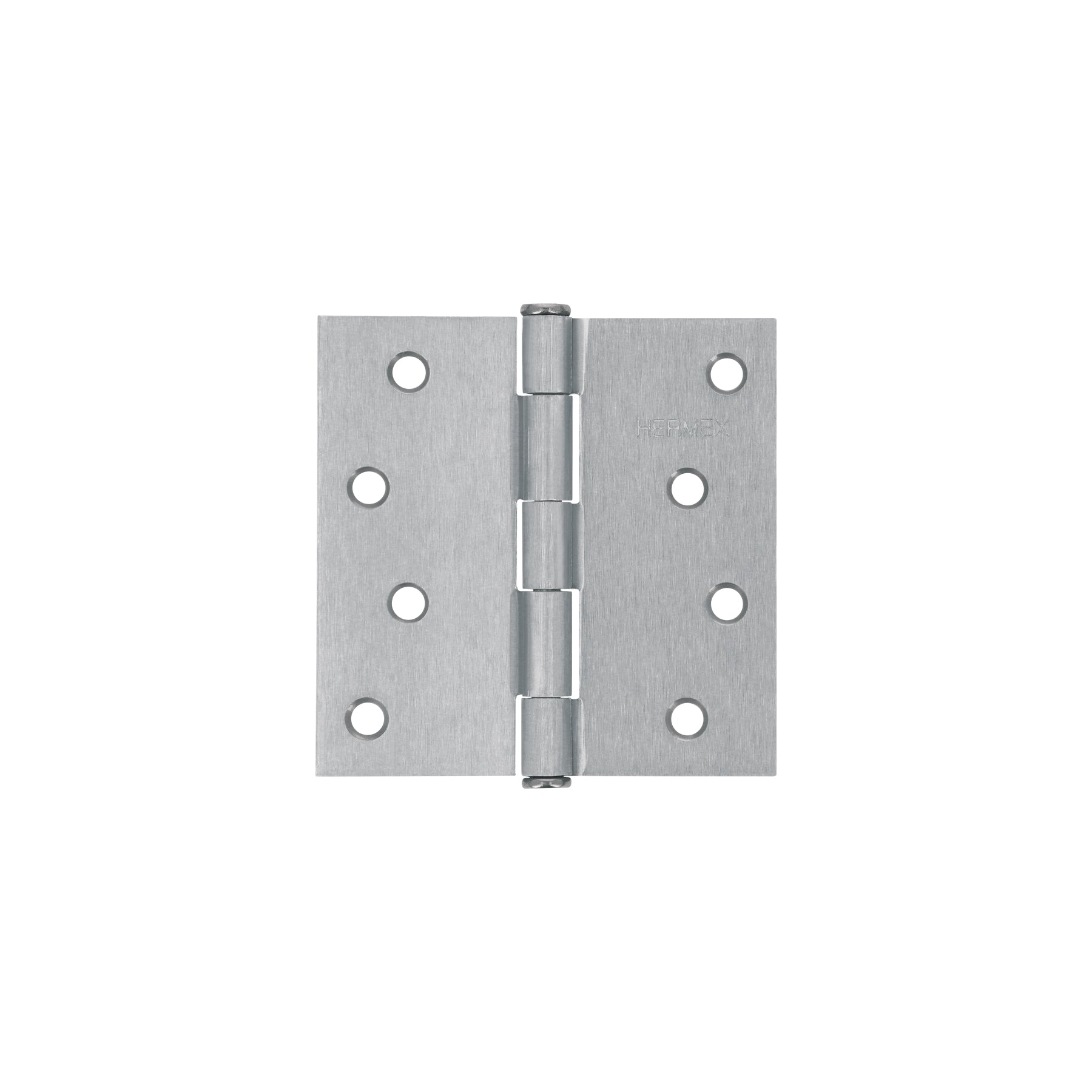 Bisagra cuadrada 4", satinado, cabeza plana, HERMEX