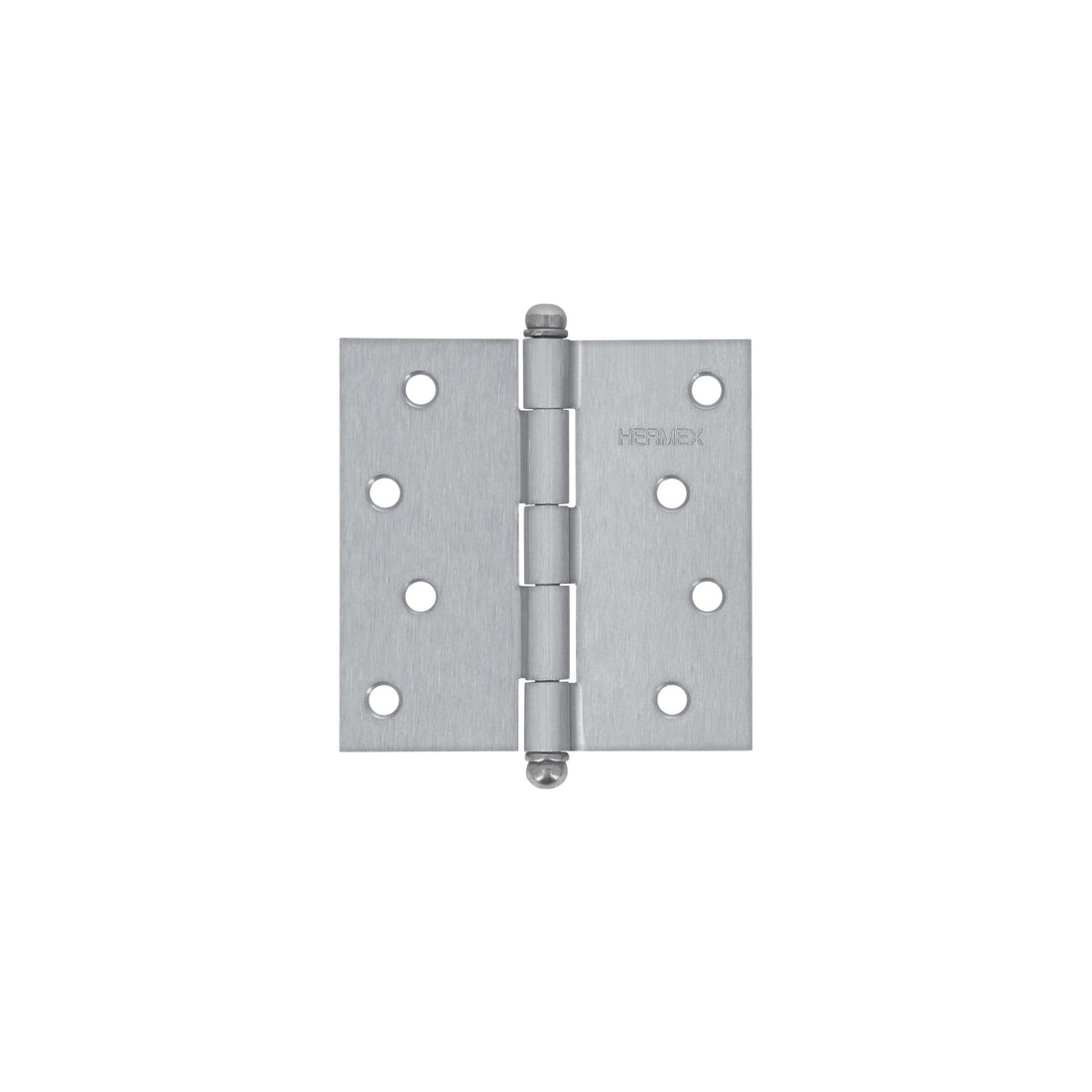 Bisagra cuadrada 4", satinado, cabeza redonda, HERMEX