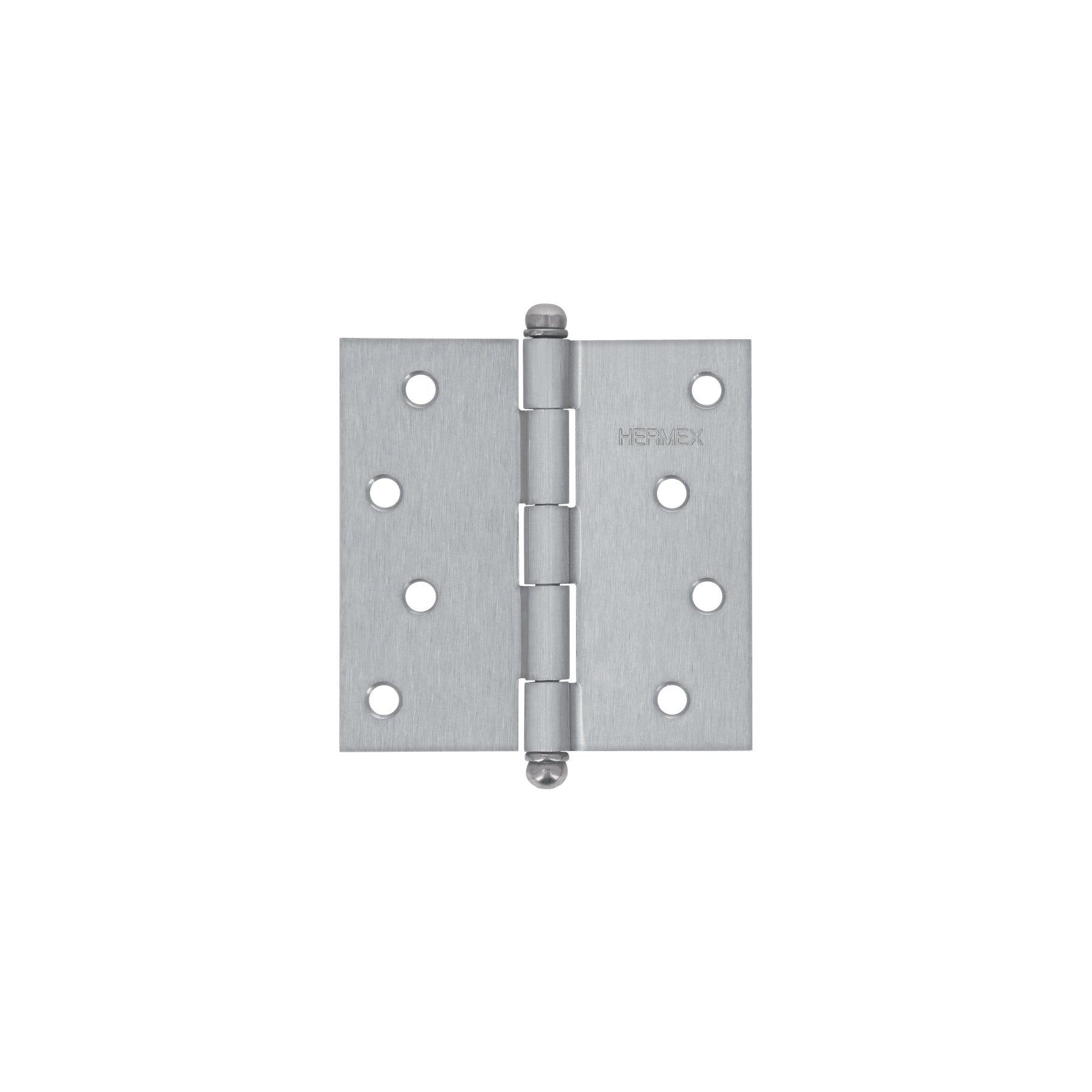Bisagra cuadrada 4", satinado, cabeza redonda, HERMEX