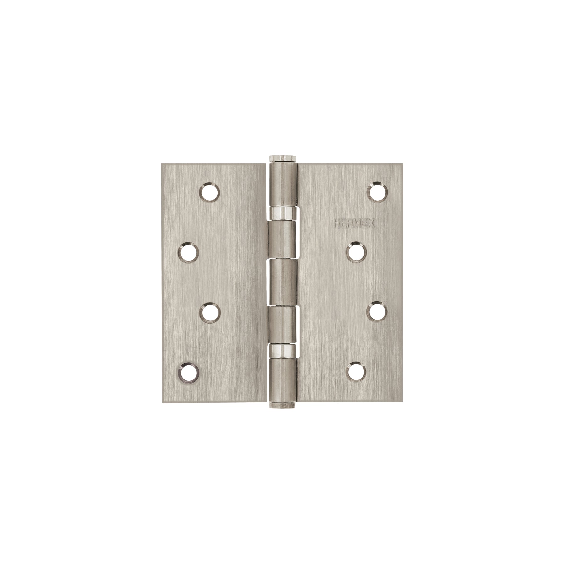 Bisagra cuadrada 4" acero inox, cabeza plana, HERMEX