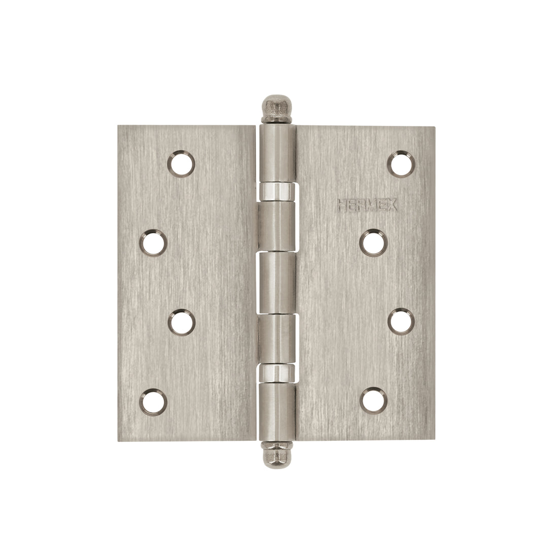 Bisagra cuadrada 4" acero inox, cabeza redonda, HERMEX