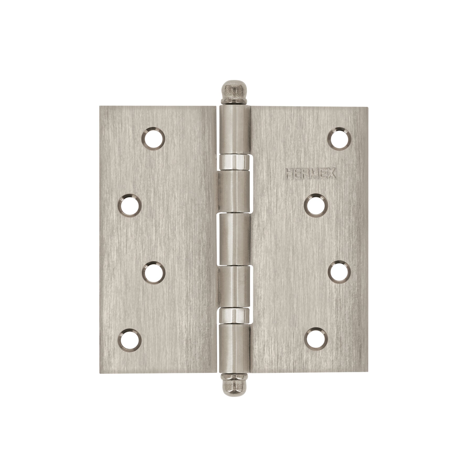 Bisagra cuadrada 4" acero inox, cabeza redonda, HERMEX
