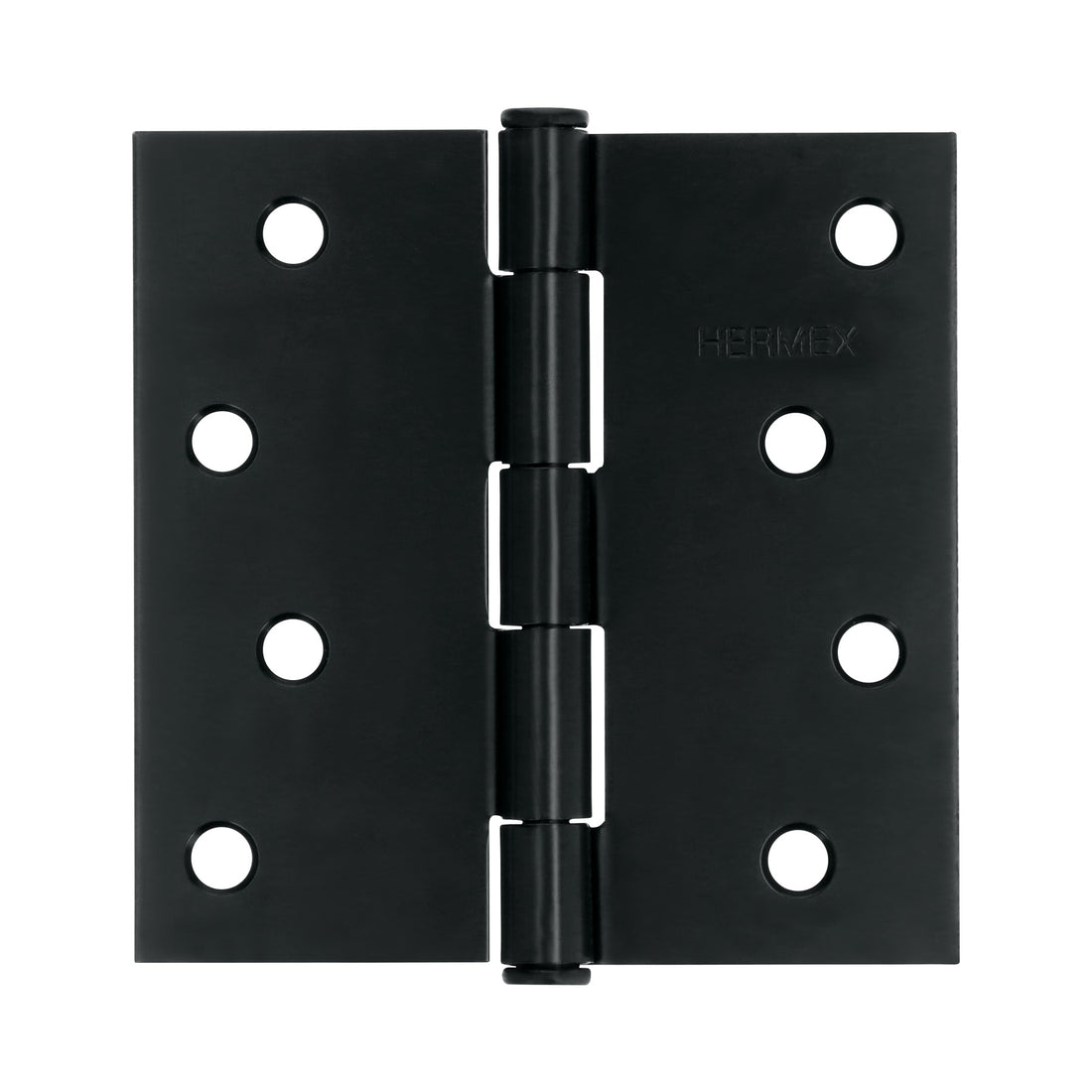 Bisagra cuadrada 4", negro mate, cabeza plana, HERMEX