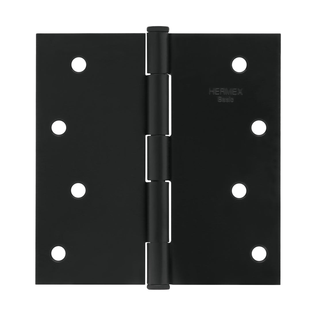 Bisagra cuadrada 4", negro mate, cabeza plana, BASIC