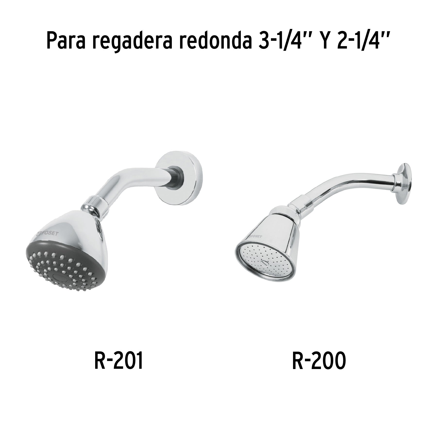 Brazo y chapetón para regadera, latón, cromo, ELEMENT