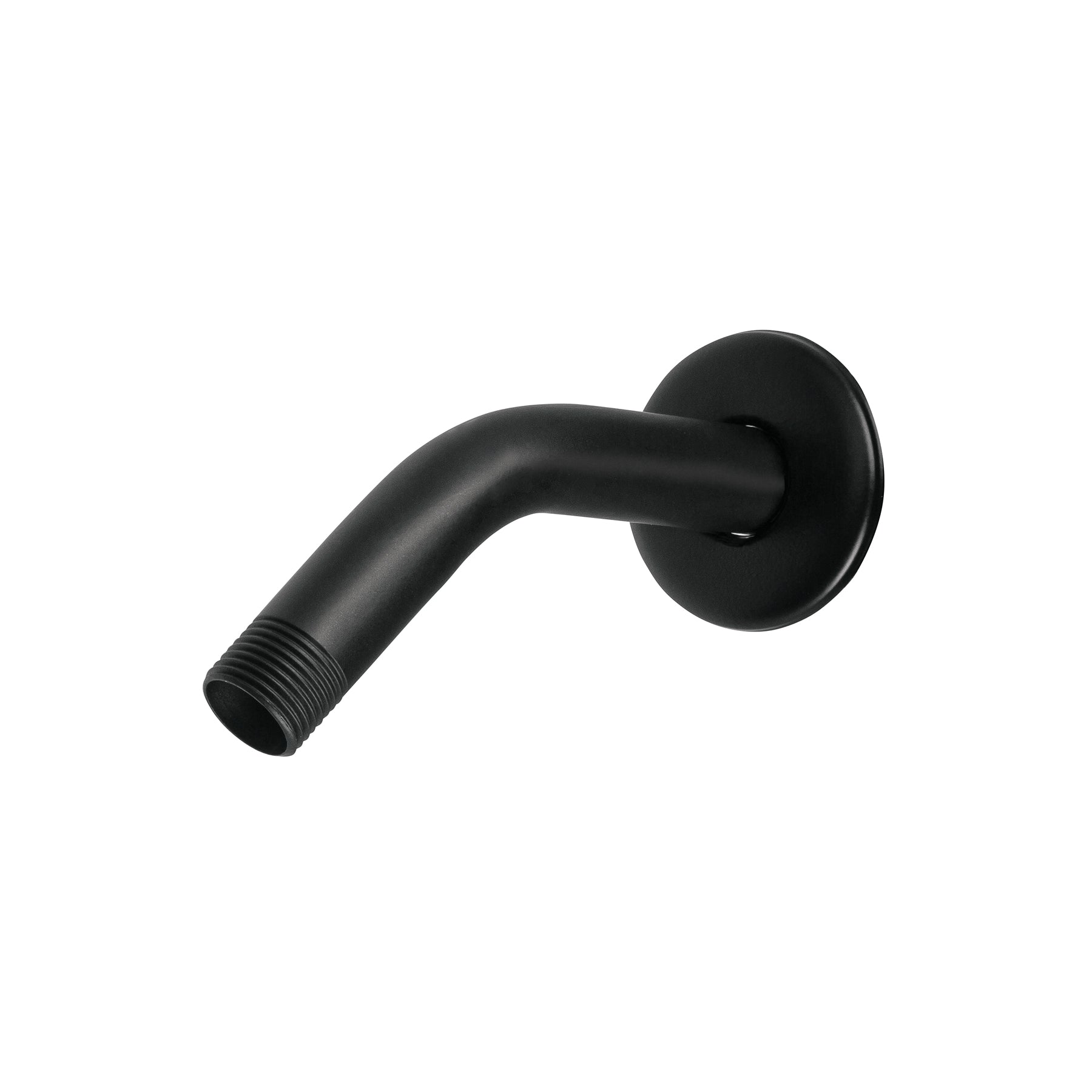 Brazo corto con chapetón para regadera, negro mate, AQUA